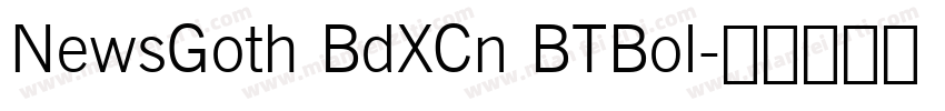 NewsGoth BdXCn BTBol字体转换